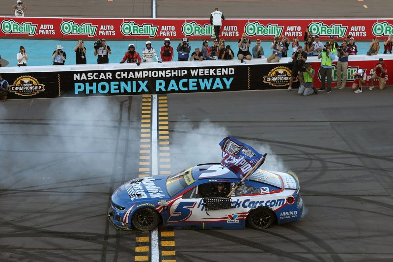 Larson wins second NASCAR championship in crushing blow to Hamlin