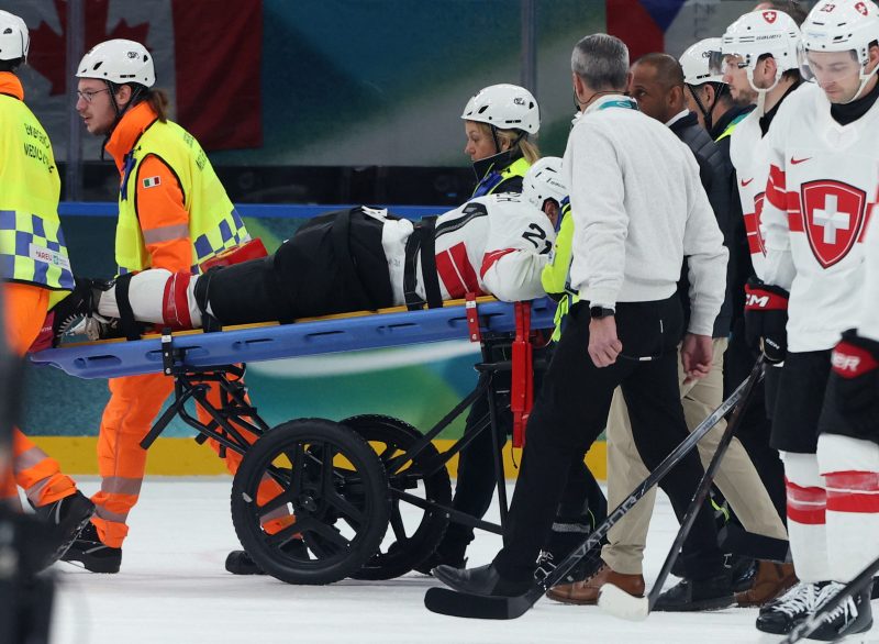 NHL star stretchered off ice, out for Olympics with leg injury