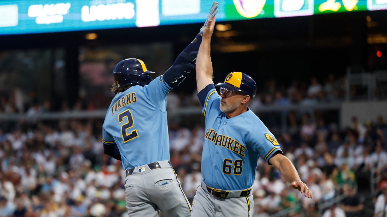 Athletics, Brewers combine for 29 runs in Vegas showcase game