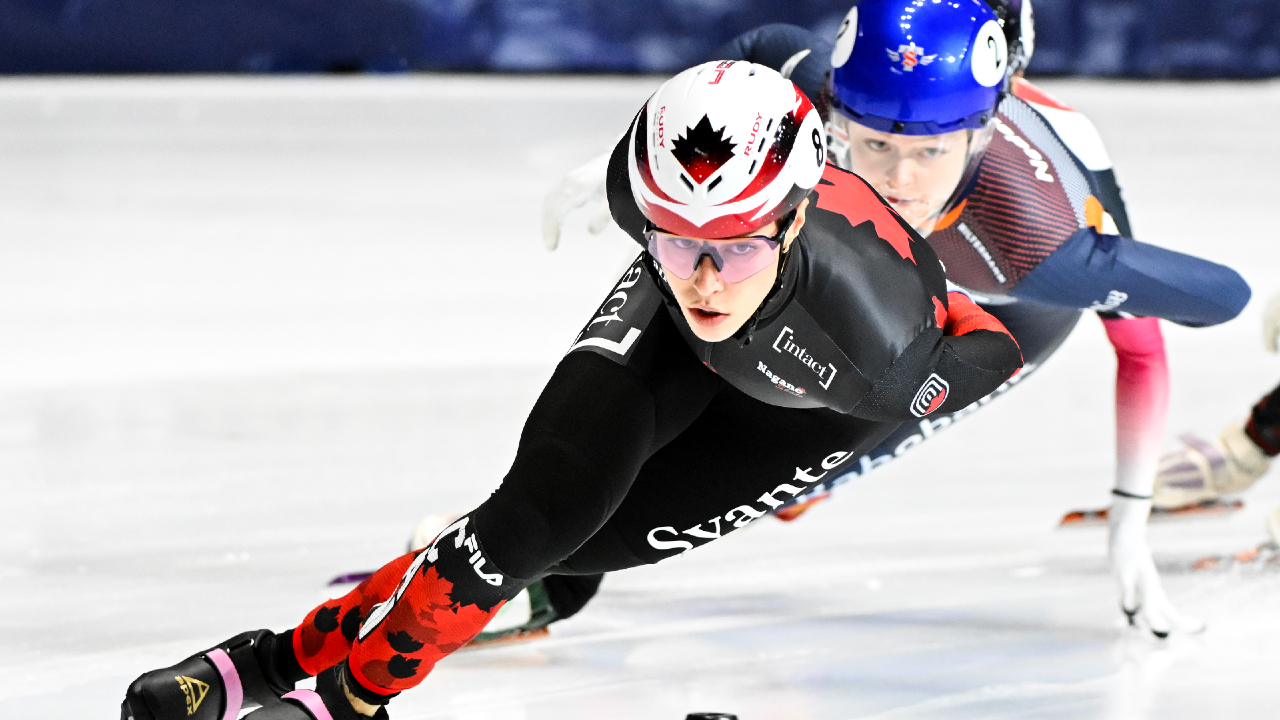 Florence Brunelle wins double gold at Canadian short track speedskating championships