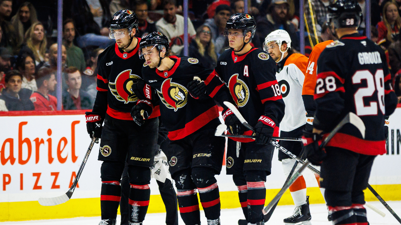 Senators’ William Eklund exits vs. Flyers with lower-body injury